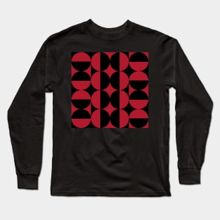 red and black geometric pattern Long Sleeve T-Shirt